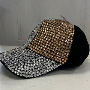 Glamorous Rhinestone Embellished Cap